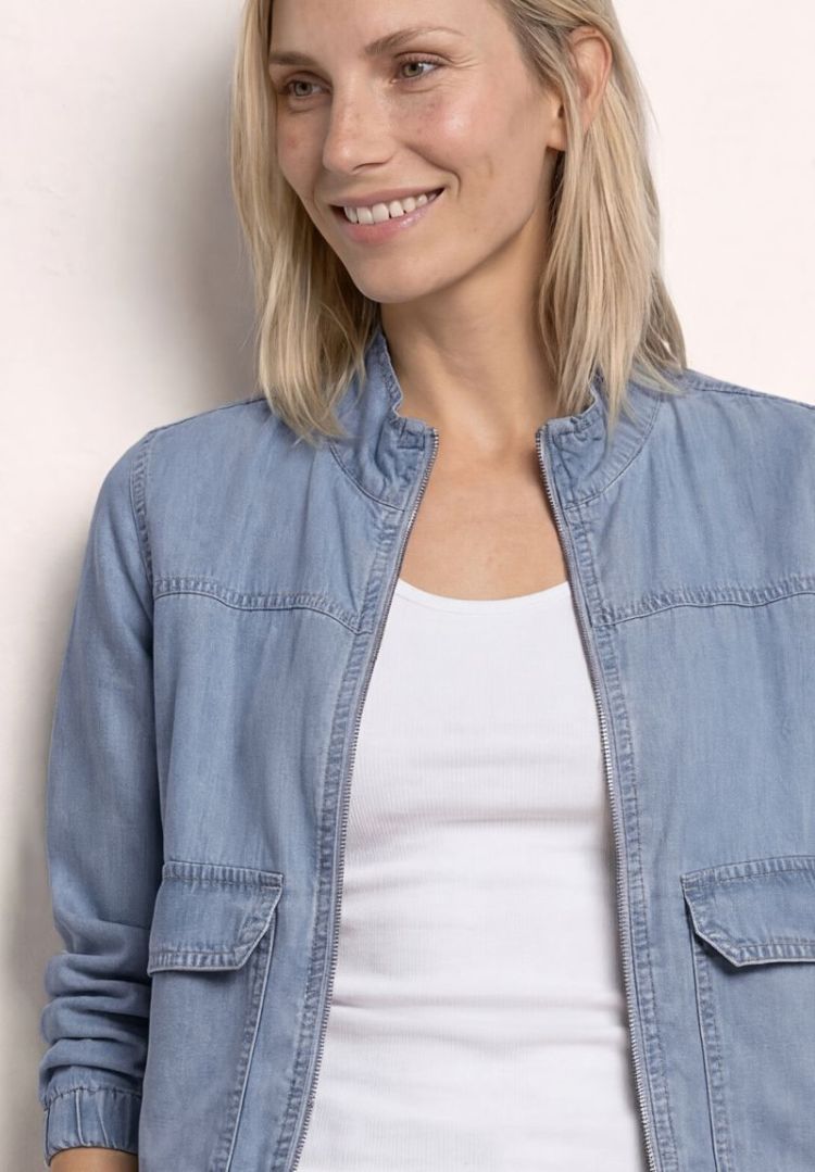 Blouson met opstaande kraag  17057 Light Blu