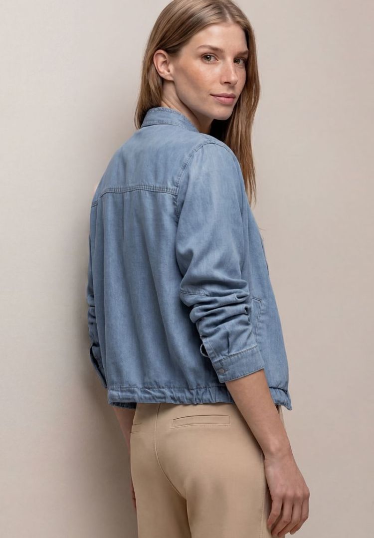 Blouson met opstaande kraag  17057 Light Blu