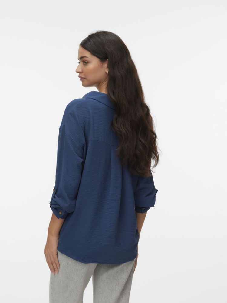 VMIZZY LS DETAIL SHIRT WVN BTQ 229916 Dark Den