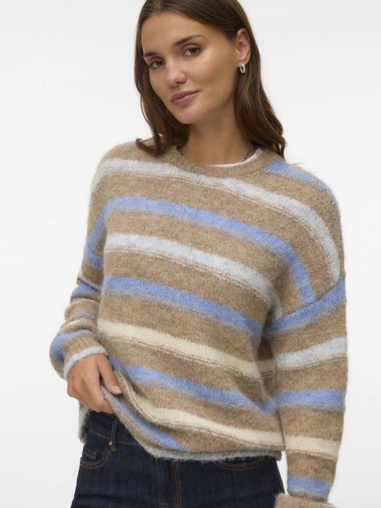 VMKIRA LS O-NECK STRIPE PULLOV 192623003 Silve