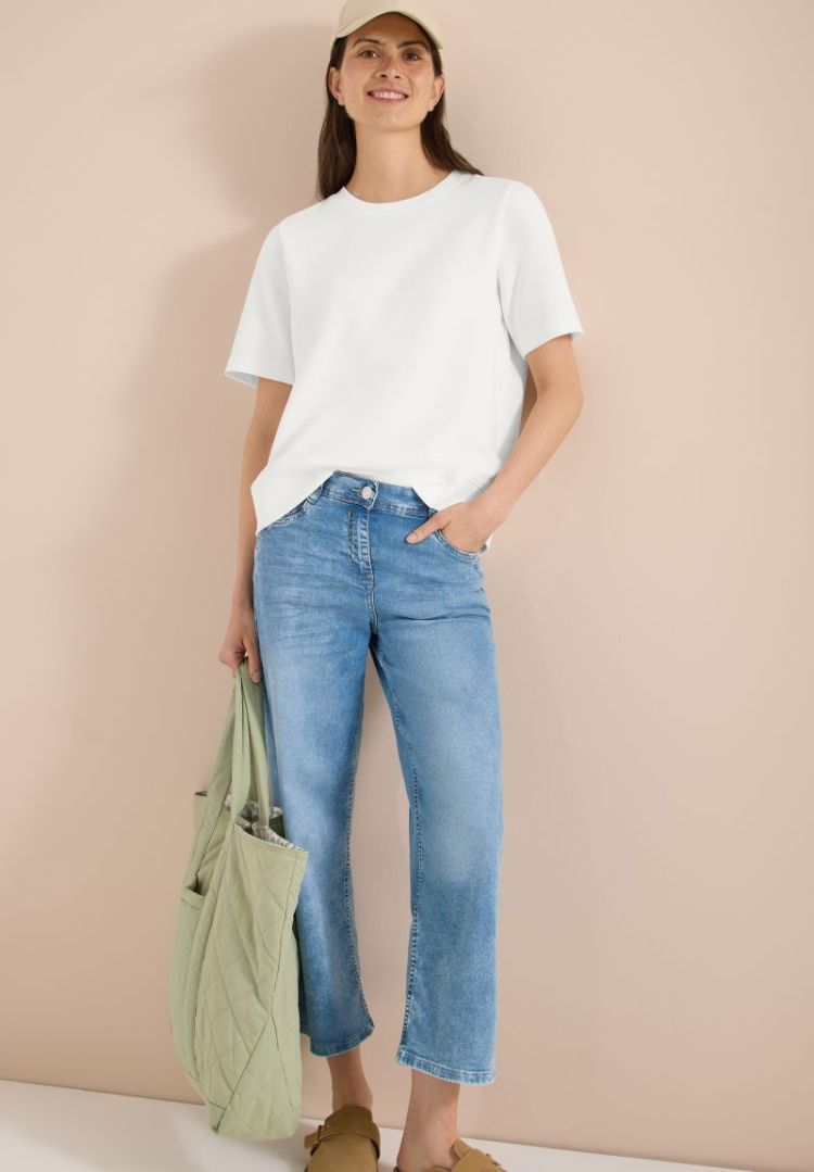 Sweater met korte mouwen 13474 vanilla w