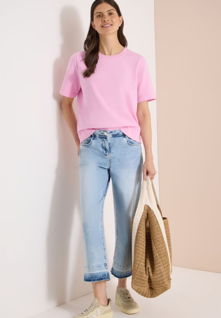 Sweater met korte mouwen 17600 light blu