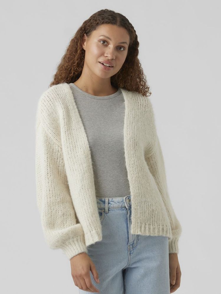 VMMAYBE LS OPEN CARDIGAN NOOS 222913 Birch