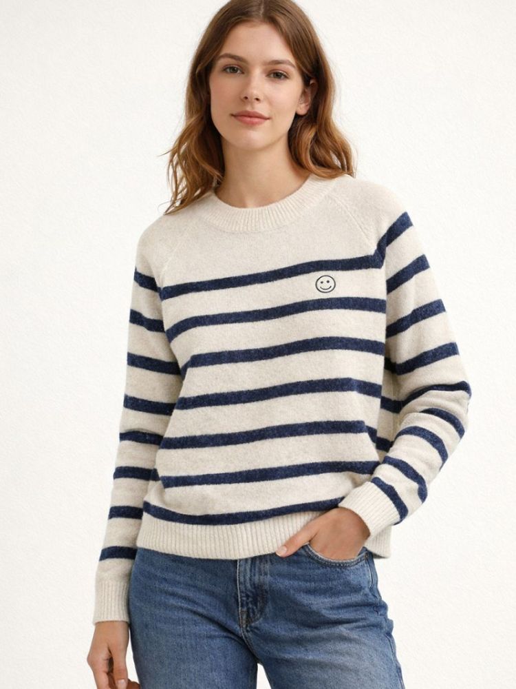 VMDOFFY EMBROIDERY LS O-NECK P 222913003 Birch