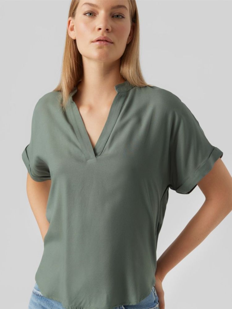 VMBEAUTY SS TOP WVN NOOS 224196 Laurel W