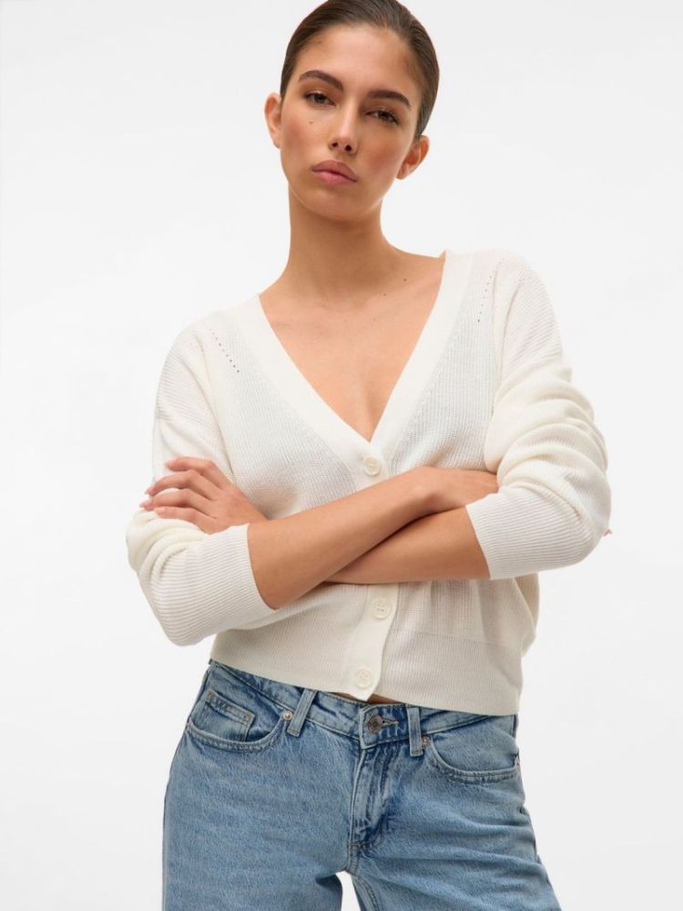 VMNEWLEXSUN LS SHORT V-NECK CA 175598 Snow Whi
