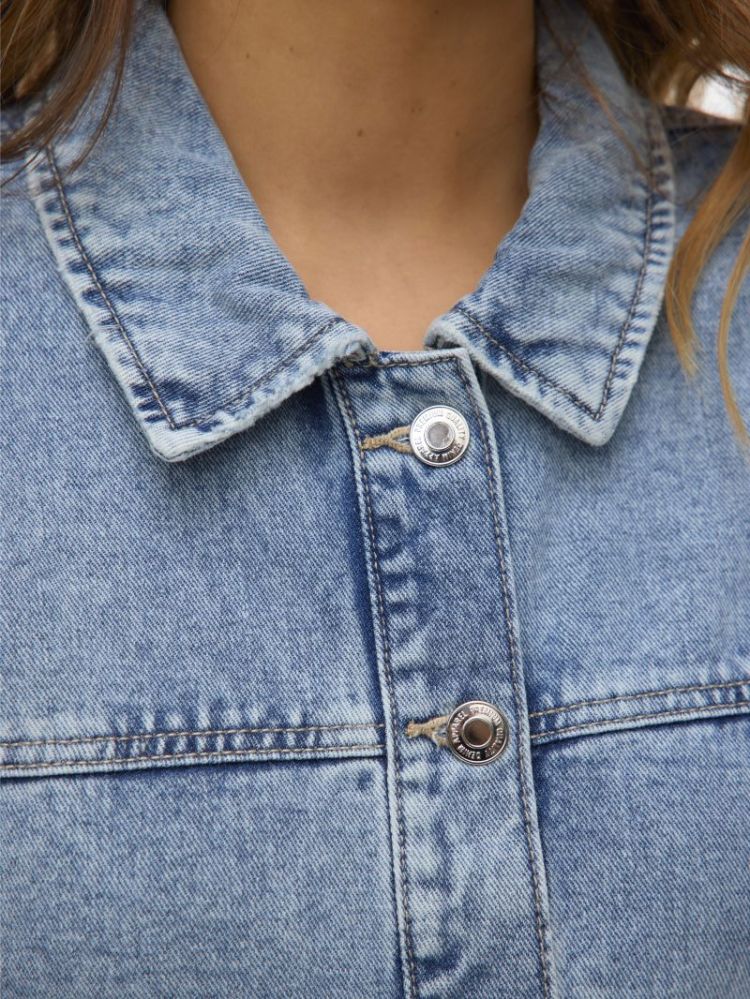 VMJAMIE LS DENIM SHACKET MIX G 178000 Light Bl