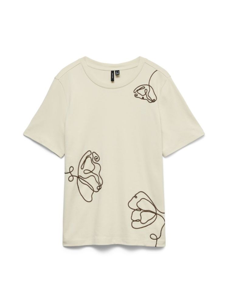 VMIRENE SS O-NECK T-SHIRT JRS 222913001 Birch