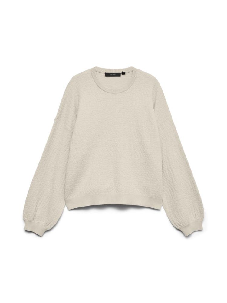 VMNANCY JAQUARD LS O-NECK PULL 222913 Birch