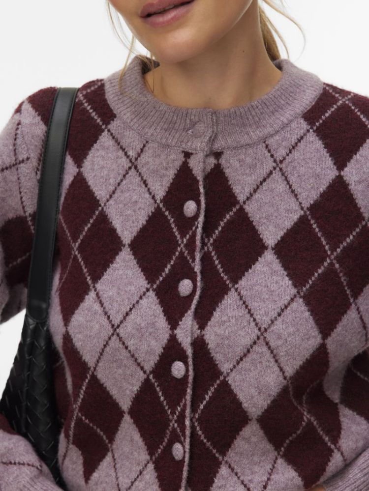VMHALO LS O-NECK ARGYLE CARDIG 279236002 Elder