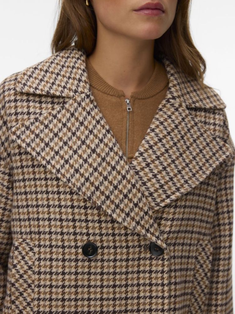 VMJACKIELINE CHECK SHORT JACKE 297957002 Choco