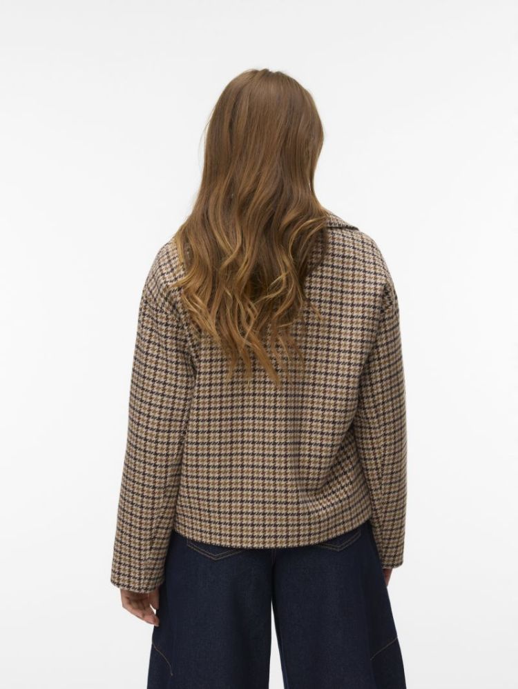 VMJACKIELINE CHECK SHORT JACKE 297957002 Choco