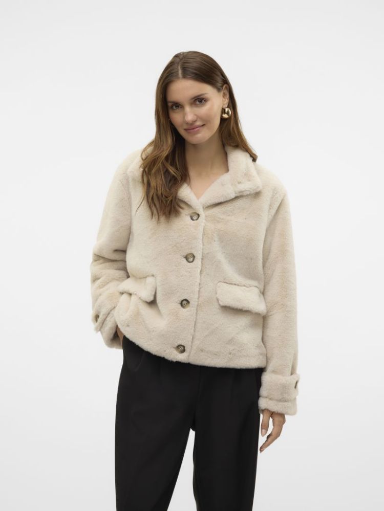 VMSONJAEVA SHORT JACKET GA BOO 175626 Oatmeal