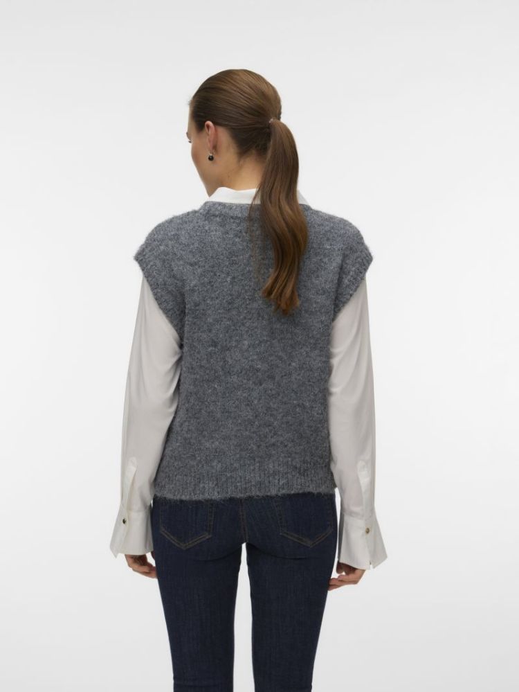 VMARIANNA SL O-NECK VEST PRM 178996001 Dark
