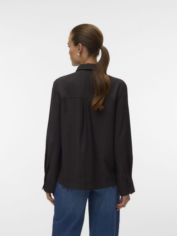 VMJAY LS SHIRT WVN PR 297957 Chocolat