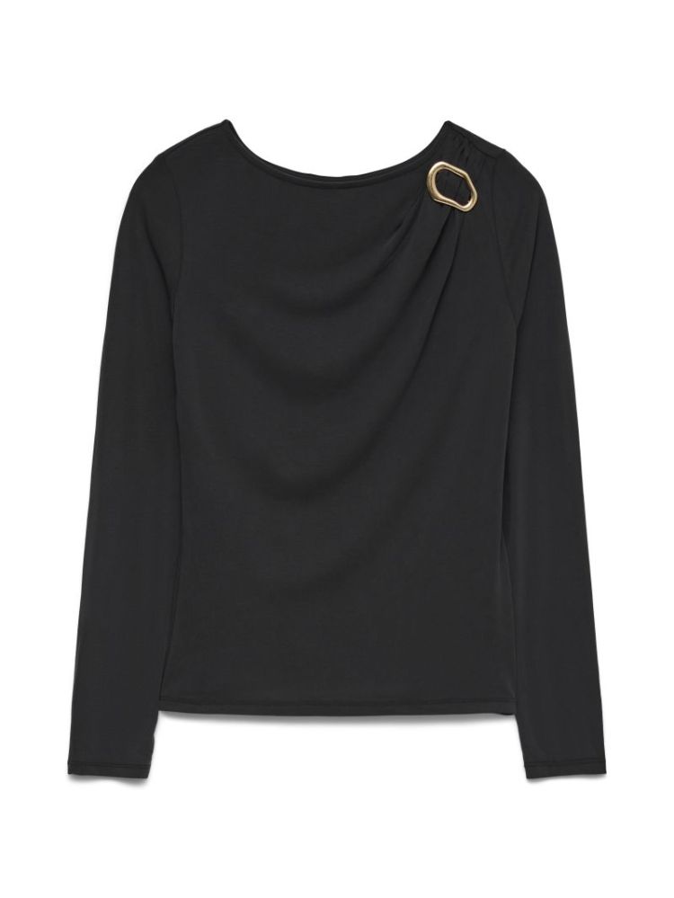 VMBRIELLE LS BOATNECK TOP JRS 177868 Black