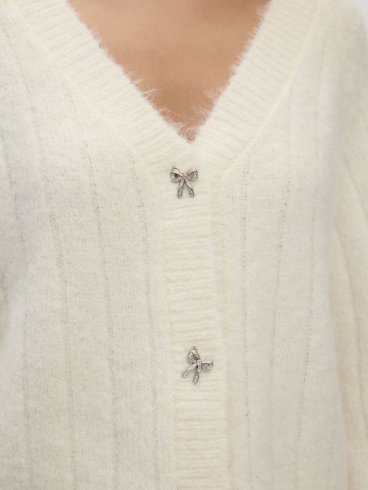 VMSALLY LS V-NECK CARDIGAN 222913 Birch