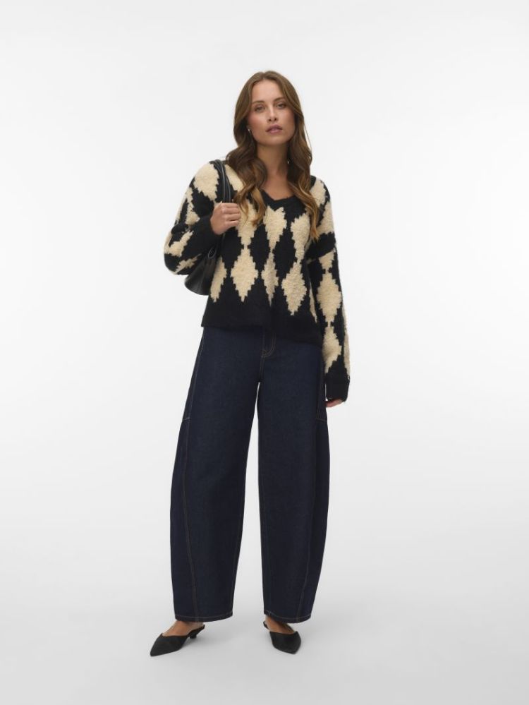 VMCOLLEEN LS V-NECK PULLOVER B 177868001 Black